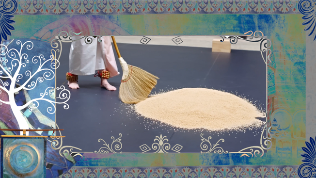 ”Days of the Golden Sand" dance film directed by Lalitha El Masry,(190 montaged scenes, 12 src_vid.,), modern dancer - Rukhmini V., oriental dancers - Alida Lin and Chloe Swartz, music by Dustin Wake & Chris Hayes